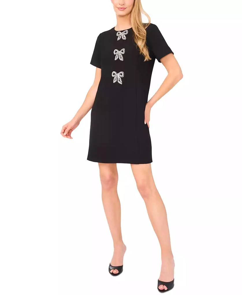 CeCe Women's Sequin Bow Mini Dress 1