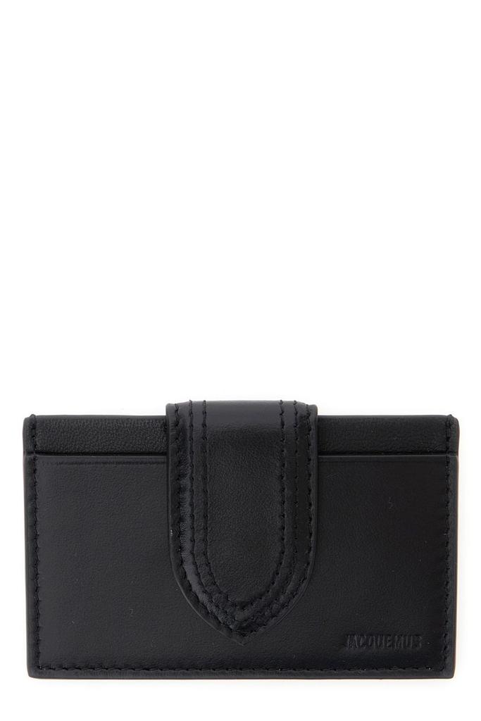 Shop Jacquemus Logo Plaque Neck Strapped Wallet on Sale at