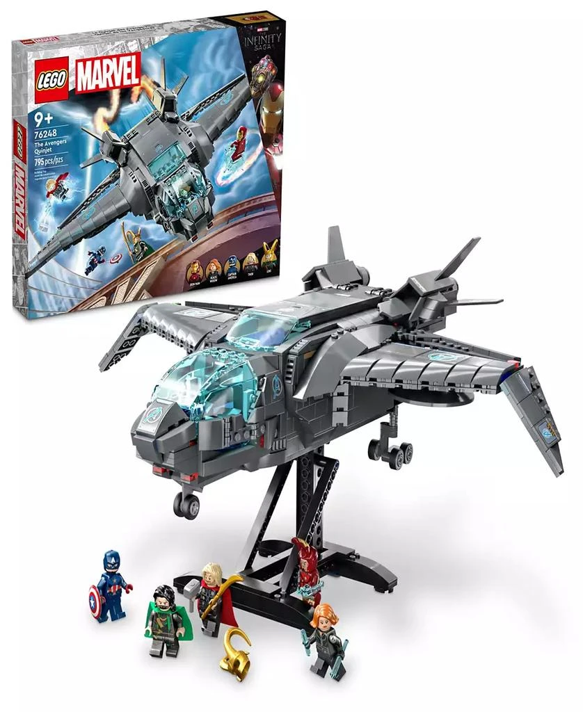 LEGO® Marvel 76248 The Avengers Quinjet Toy Building Set with Black Widow, Thor, Iron Man, Captain America & Loki Minifigures 1