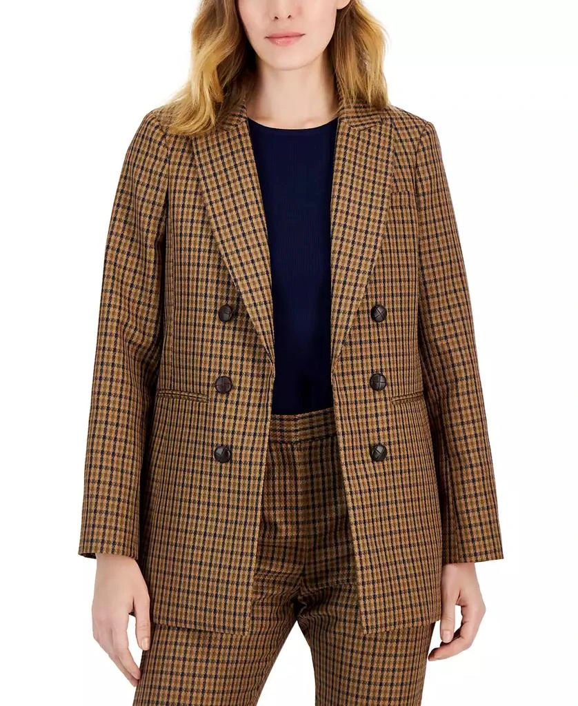 Tahari Women's Houndstooth Boyfriend Blazer 1