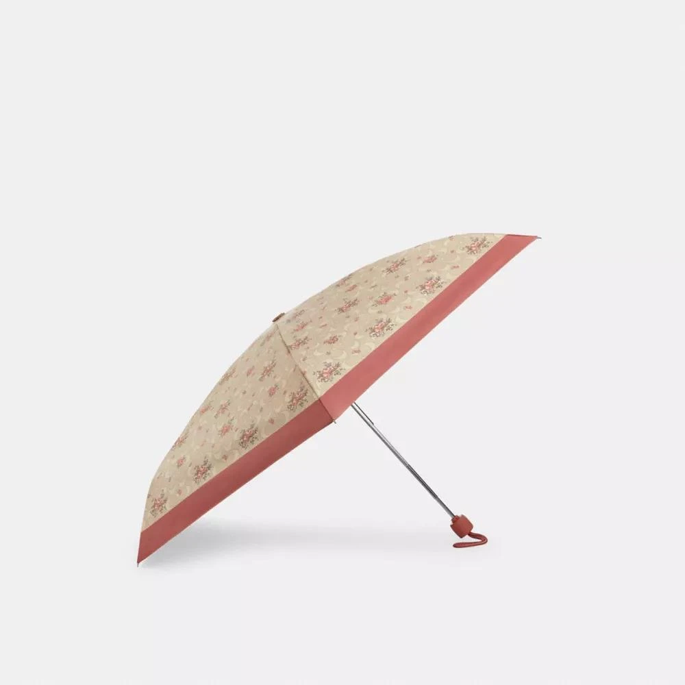 Coach Uv Protection Mini Umbrella With Floral Print