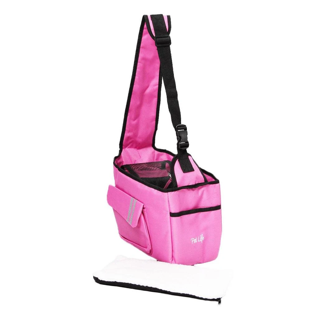 Pet Life Over-The-Shoulder Back-Supportive Fashion Sporty Pet Dog Carrier w/ Pouch 4