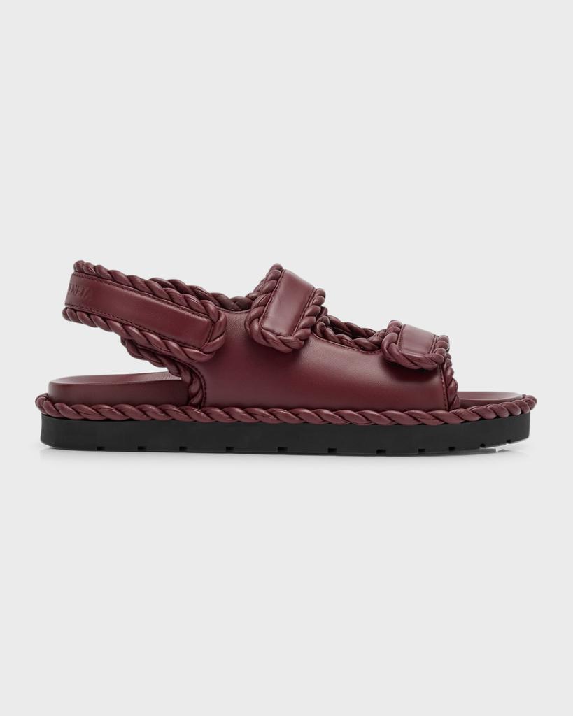 サンダル・ミュール BOTTEGA VENETA JACK LEATHER SANDALS Jack Leather Braid Dual-Band Sandals | Neiman Marcus