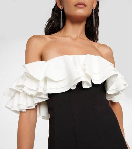 Staud Kiara off-shoulder ruffled minidress 4