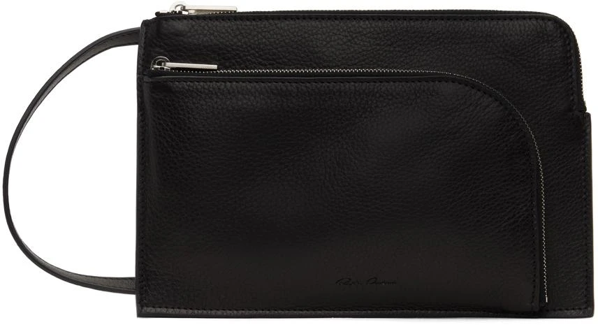 Rick Owens Black Sugar Calf Leather Club Pouch - Wallets - BeyondStyle