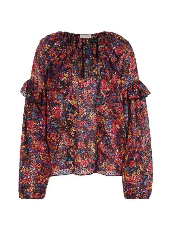 Ramy Brook Lana Floral Ruffled Top 5