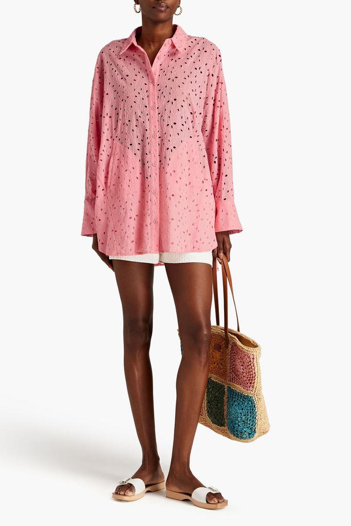 Diane von Furstenberg Caleb broderie anglaise cotton shirt