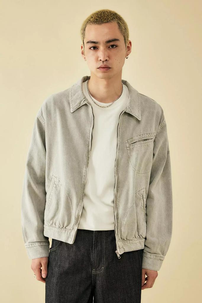 ATON HARRINGTON JACKET グレー ATON コート ジャケット (エイトン) BACK SATIN HARRINGTON