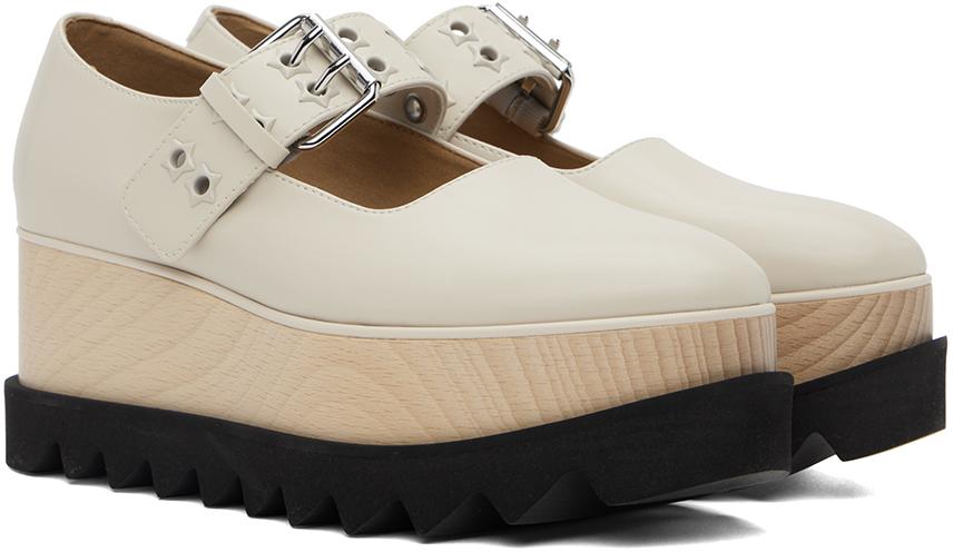 Stella McCartney Off-White Elyse Star-Studded Loafers