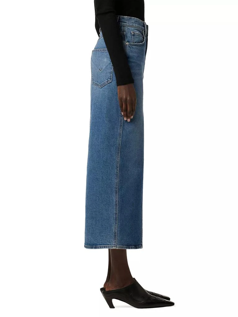 Hudson Jeans Reconstructed Denim Midi-Skirt 4