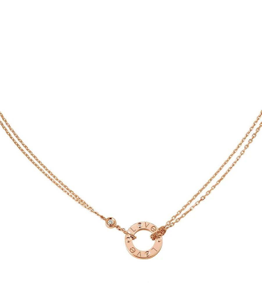 Cartier Rose Gold and Diamond LOVE Necklace 1