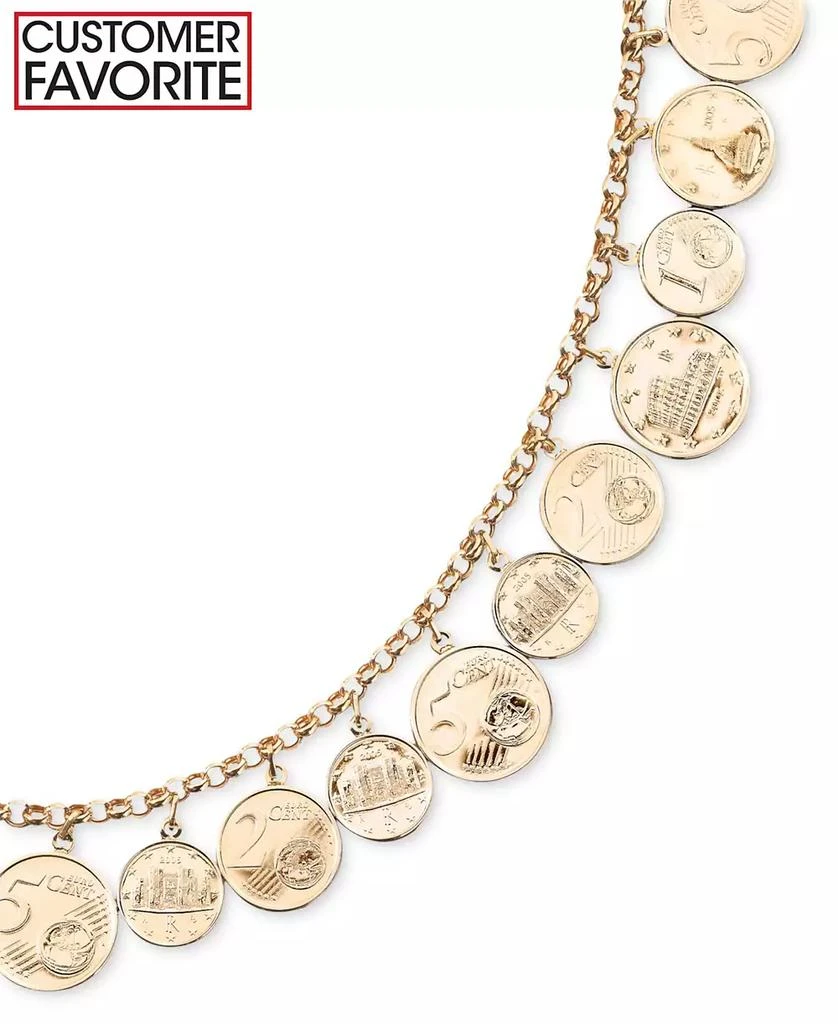 Italian Gold Euro Coin Charm Bracelet in 14k Gold Vermeil 4