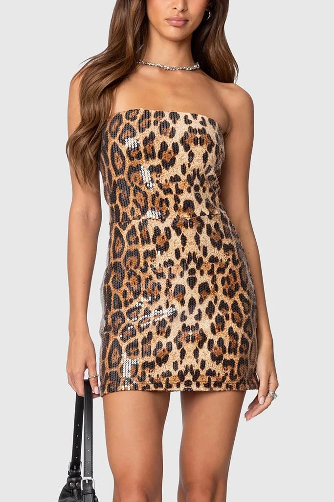 blue dress for baby girl Floral-Sequin Backless Short Jovani Cocktail Dress Rose Gold / 6
