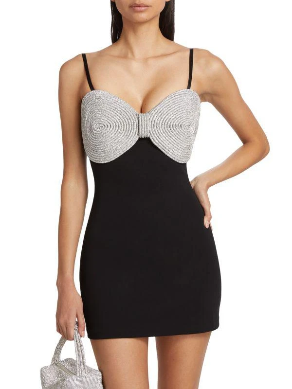 Mach & Mach Crystal Bow Sleeveless Minidress 1