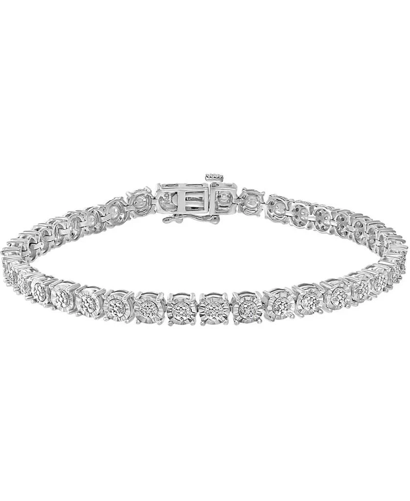 Effy EFFY® Diamond Tennis Bracelet (1/4 ct. t.w.) in Gold over Sterling Silver 1