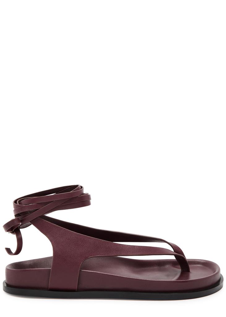 A.EMERY Shel lace-up leather thong sandals