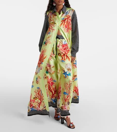 Dolce 
Gabbana Capri printed silk satin shirt dress 2