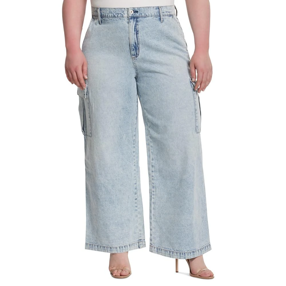 Jessica Simpson Trendy Plus Size Jenna Cargo Jeans 1