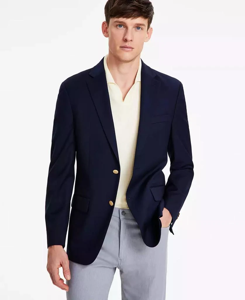 Tommy Hilfiger Men's Modern-Fit Solid Navy Blazer 3