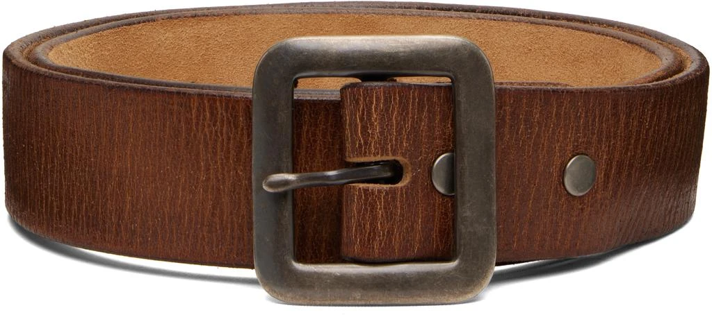 RRL Tan Hand-Burnished Leather Belt