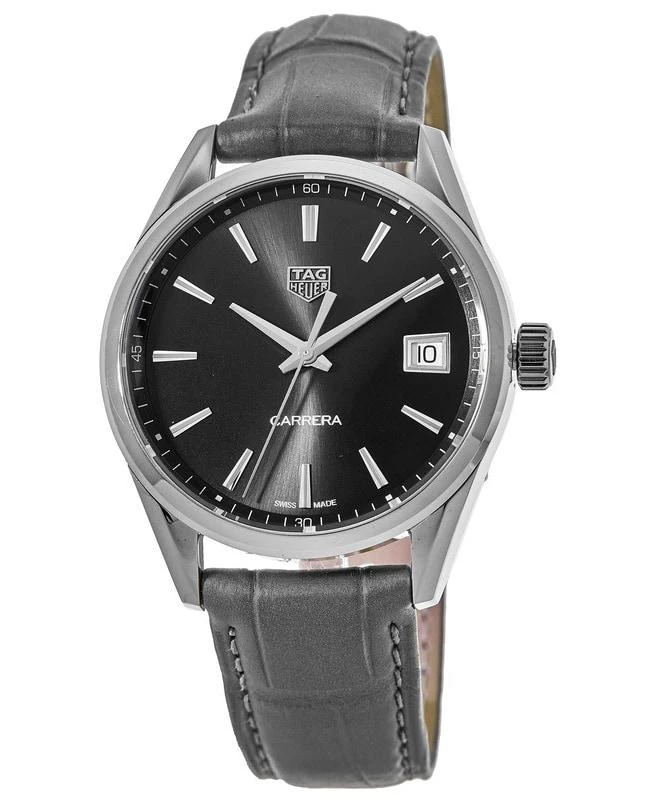 TAG Heuer Tag Heuer Carrera Quartz Grey Dial Leather Strap Women's Watch WBK1313.FC8260 1