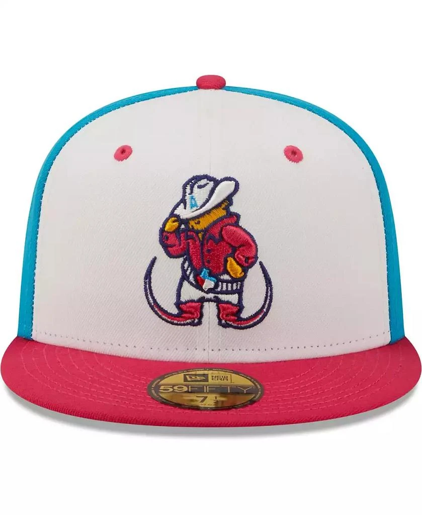 New Era Men's White, Coral Pointy Boots de Amarillo Copa De La Diversion 59FIFTY Fitted Hat 3