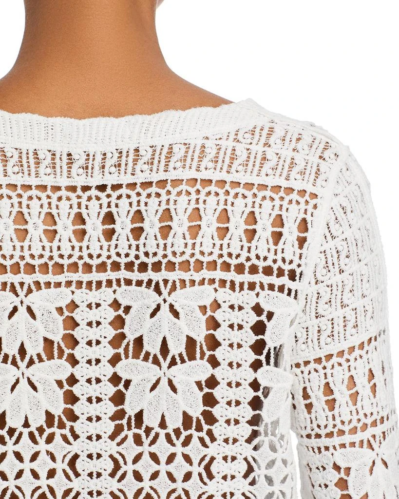 AQUA Square Neck Crochet Top - Exclusive 4