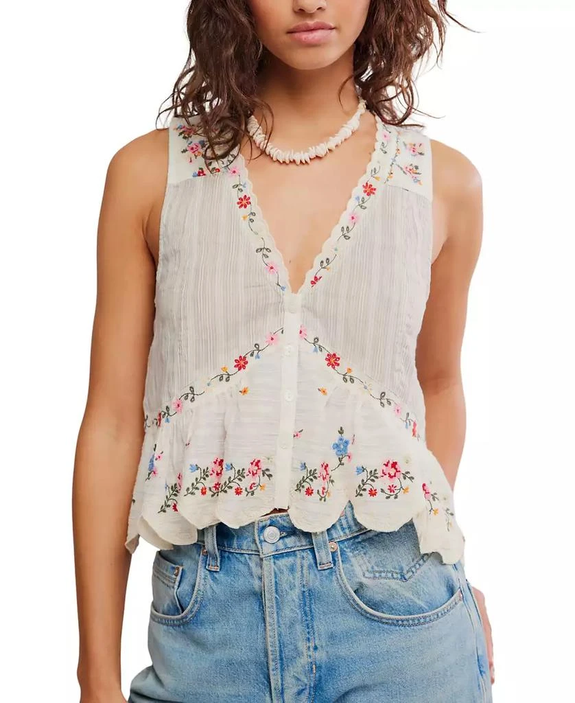 Free People Women's Ellis V-Neck Blouse