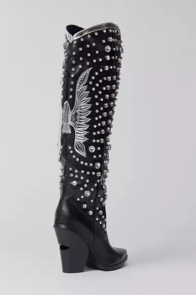 Azalea Wang Azalea Wang Metallic Upbeat Rhinestone Cowboy Boot 5