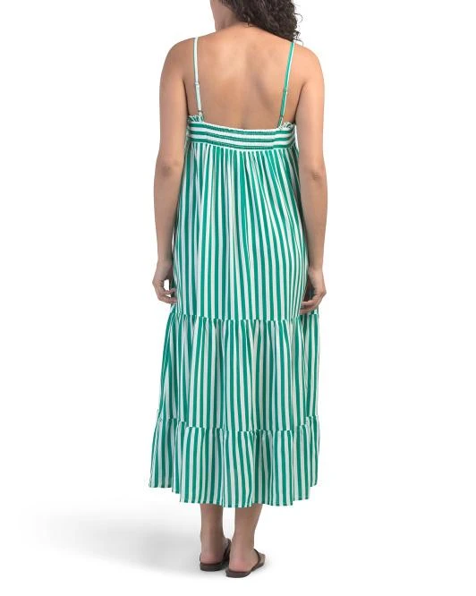 Retro Stripe Key Hole Front Strappy Cover-up Dress  On Sale Now with Up to  53% Off | Discover Exclusive Deals & Savings at BeyondStyle  Authentic  HAUTE HIPPIE STYLE cover-ups|swimsuits &