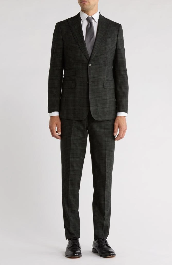 English Laundry Trim Fit Plaid Two-Piece Suit