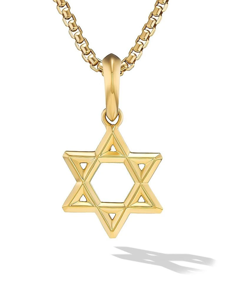 David Yurman Star of David Pendant in 18K Yellow Gold, 19MM