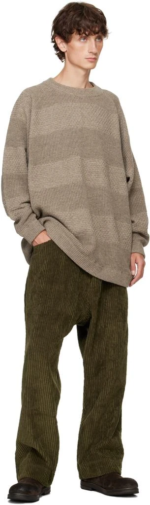 Jan-Jan Van Essche Green O-Project Wide Wale Corduroy Trousers 4