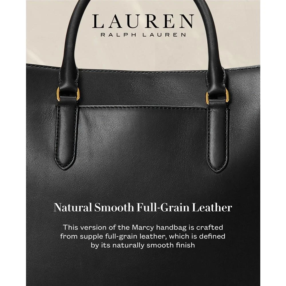 Lauren Ralph Lauren Women's Full-Grain Smooth Leather Large Marcy Satchel 4
