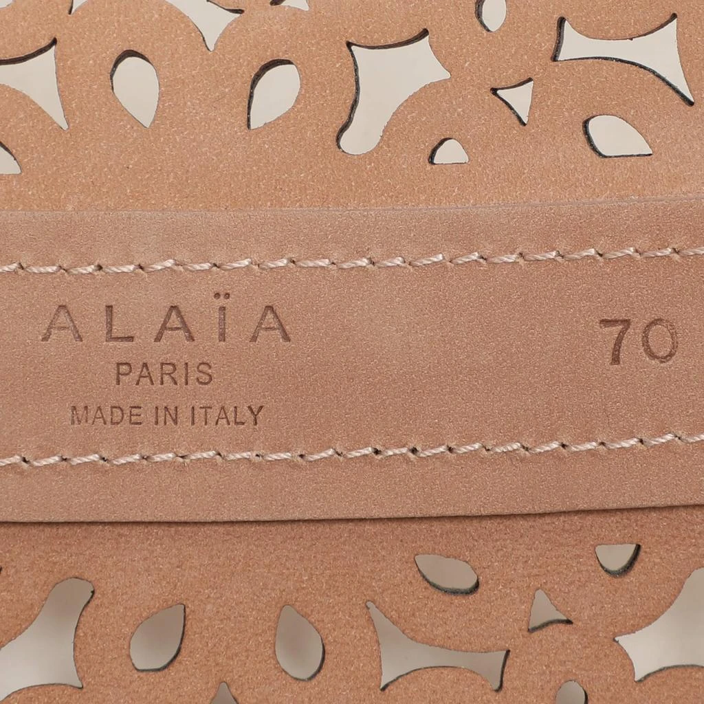 Alaia Alaia Light Pink Laser Cut Leather Corset Belt 70CM 7
