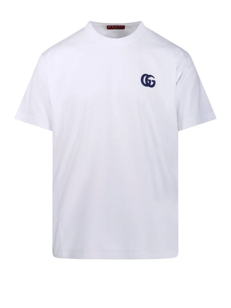 Gucci Gucci Logo Embroidered Crewneck T-Shirt 1