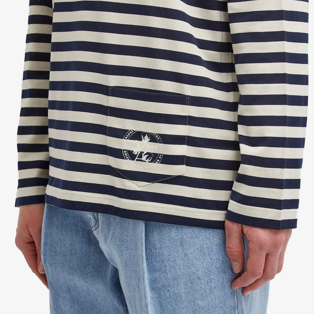 Sunspel Sunspel x Nigel Cabourn Long Sleeve Stripe Pocket T-Shirt 5