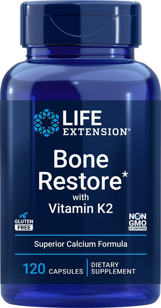 Life Extension Life Extension Bone Restore* Calcium Supplement with Vitamin K2 (120 capsules)