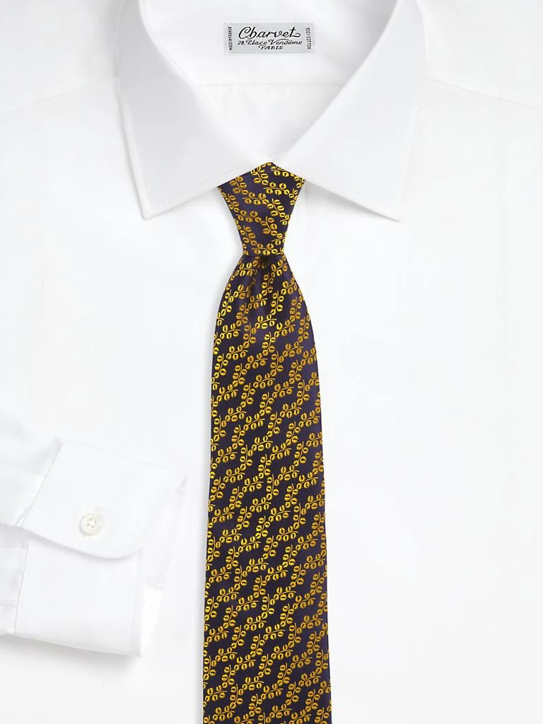 Charvet Coffee Vine Silk Jacquard Tie 2