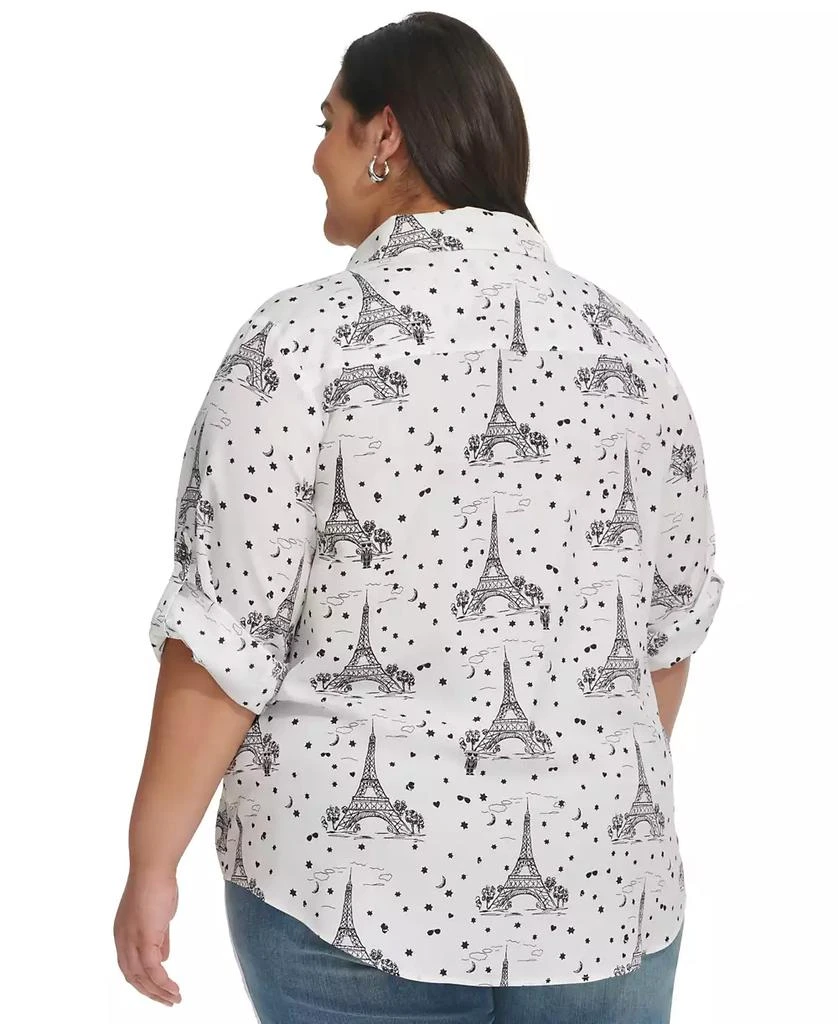Karl Lagerfeld Paris Plus Size Whimsical Woven Shirt, First@Macy’s 2