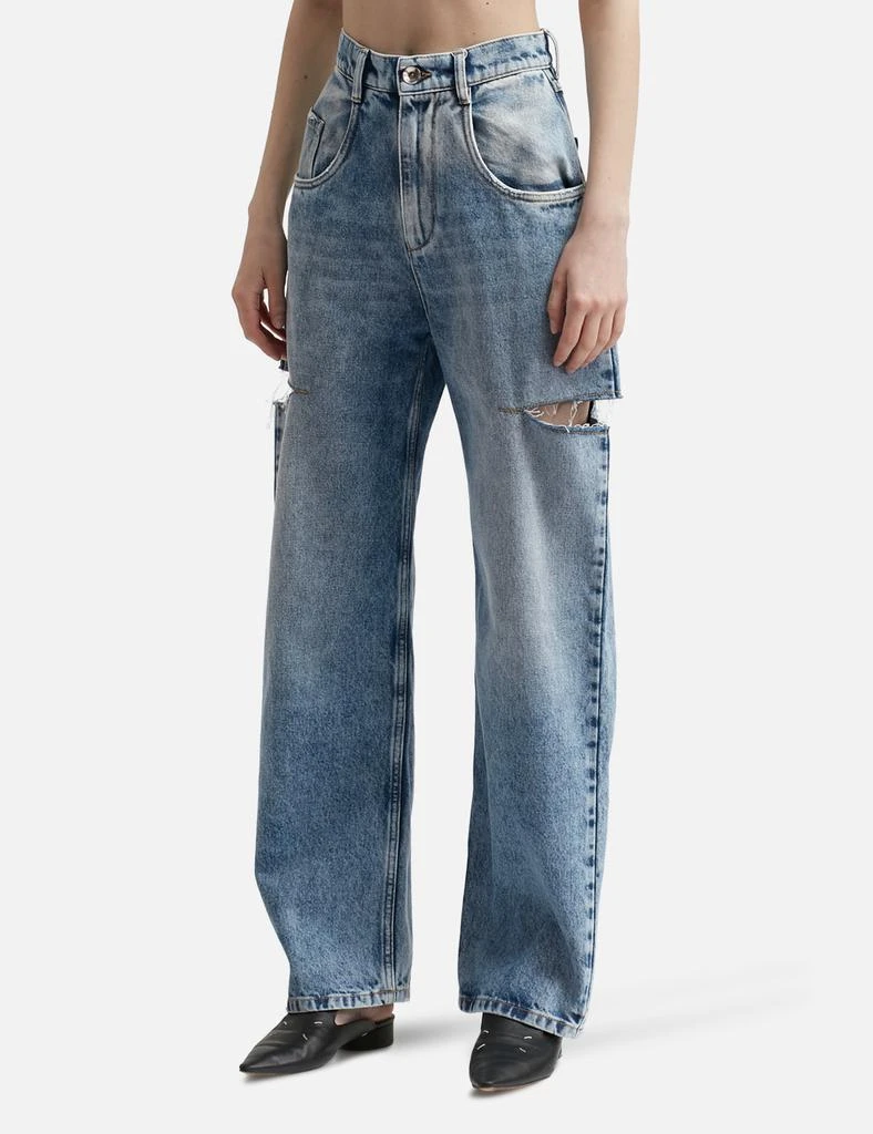 MAISON MARGIELA Denim jeans with slash details 2