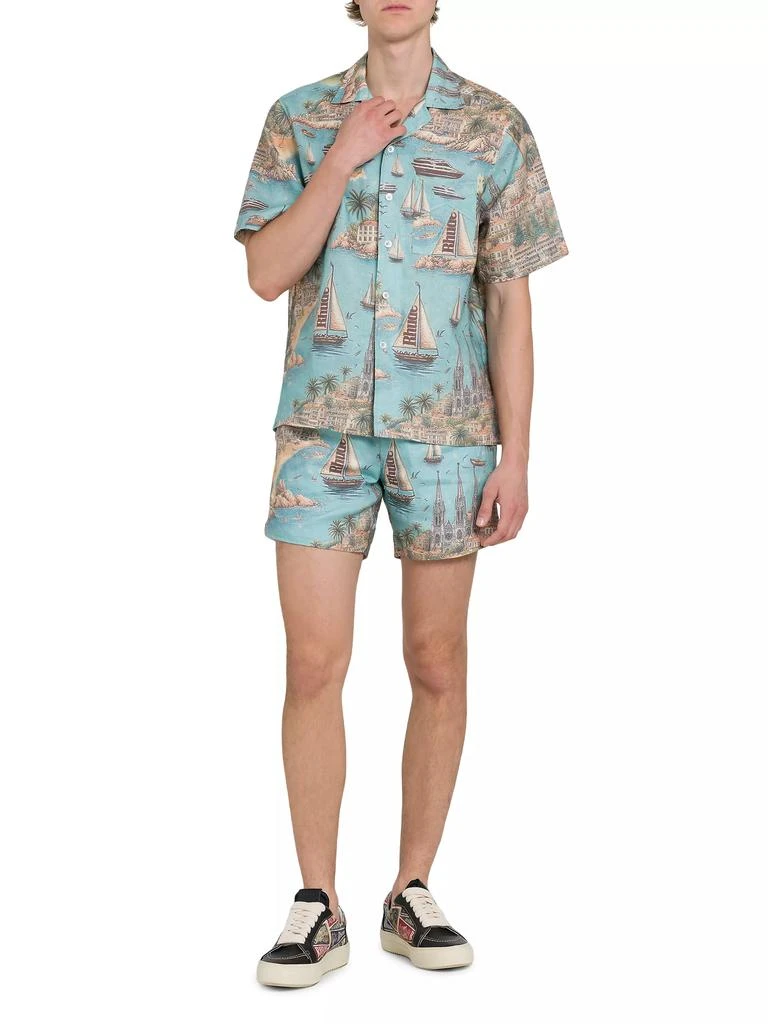 Rhude Sailing Map Linen Shorts 2