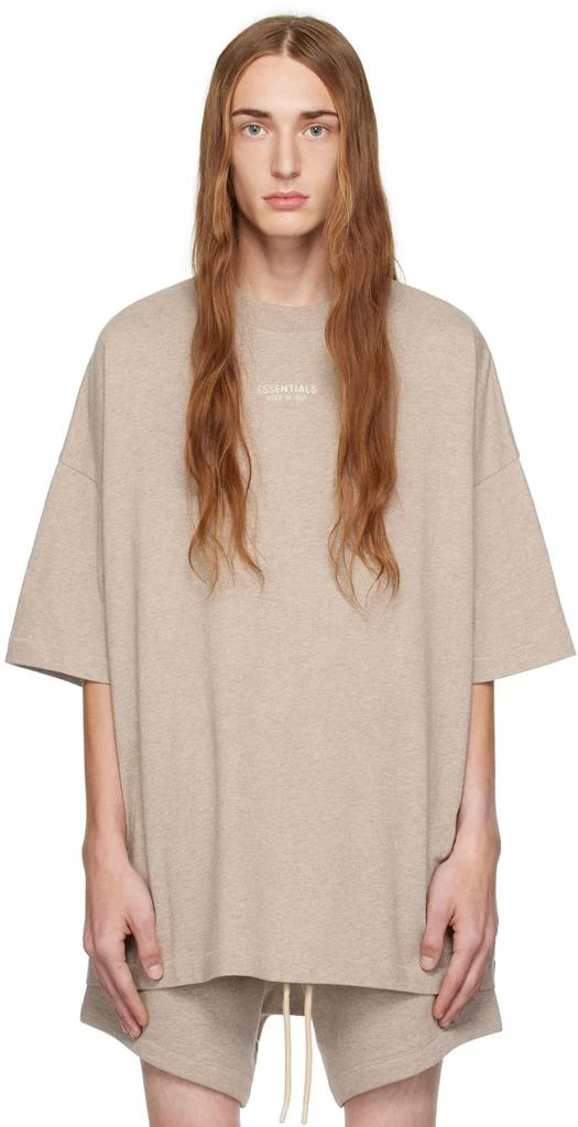 Fear of God ESSENTIALS Beige Crewneck T-Shirt 1