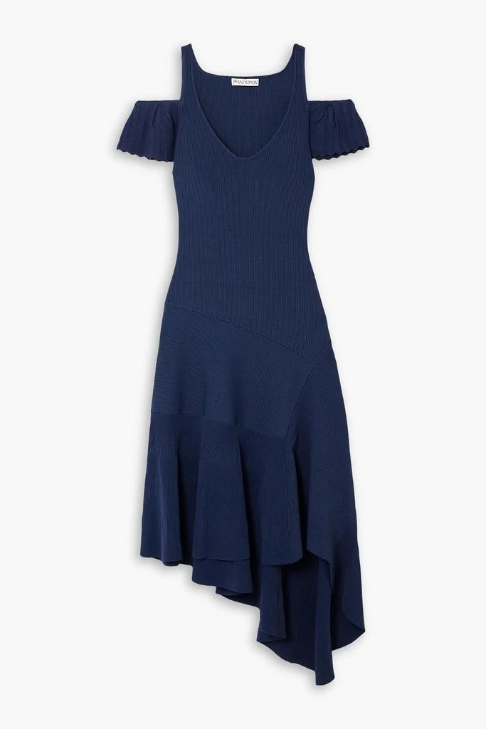 navy blue dress for baby girl Draped satin dress - blue main image 0