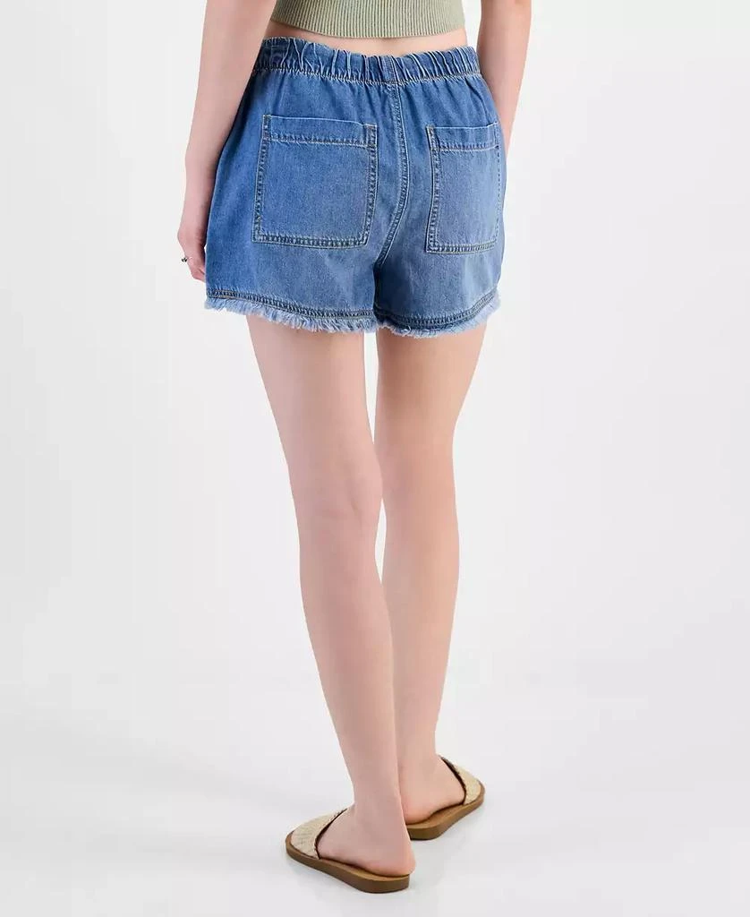 Celebrity Pink Juniors' Pull-On Utility Chambray Shorts 4