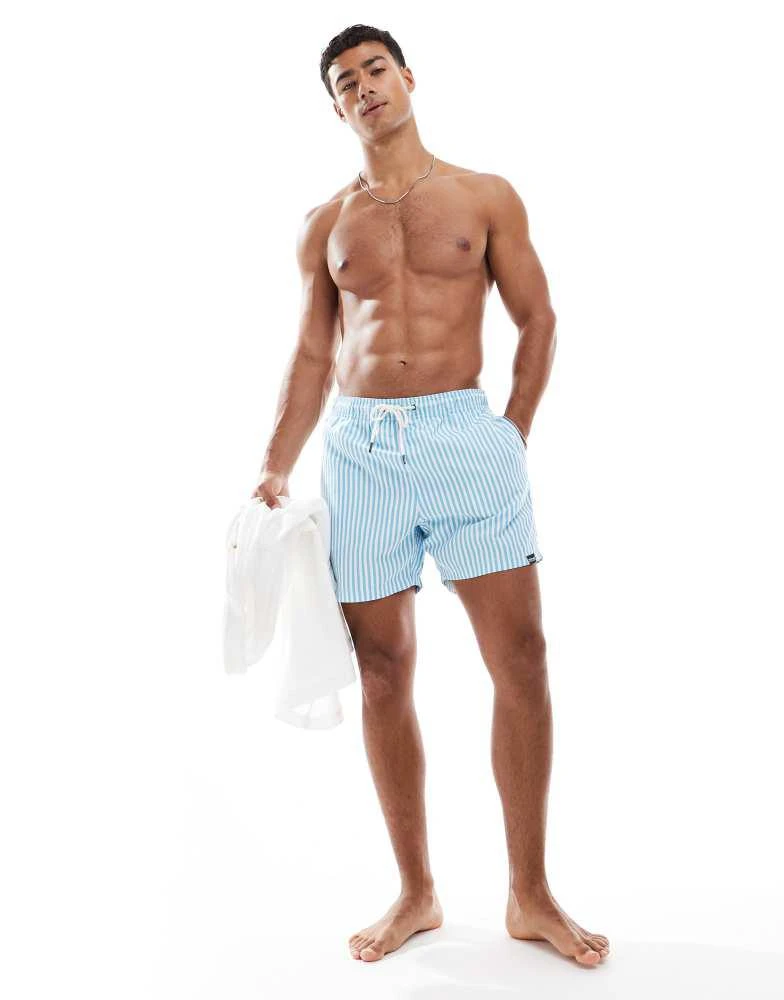 Regatta Regatta Loras swim short in aquarius blue stripe 4