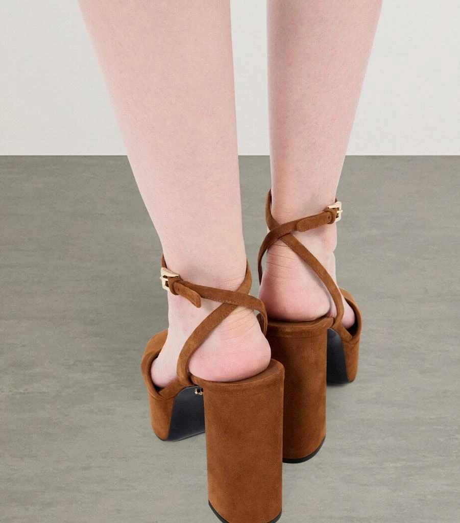 Prada Suede Platform Sandals 115 7
