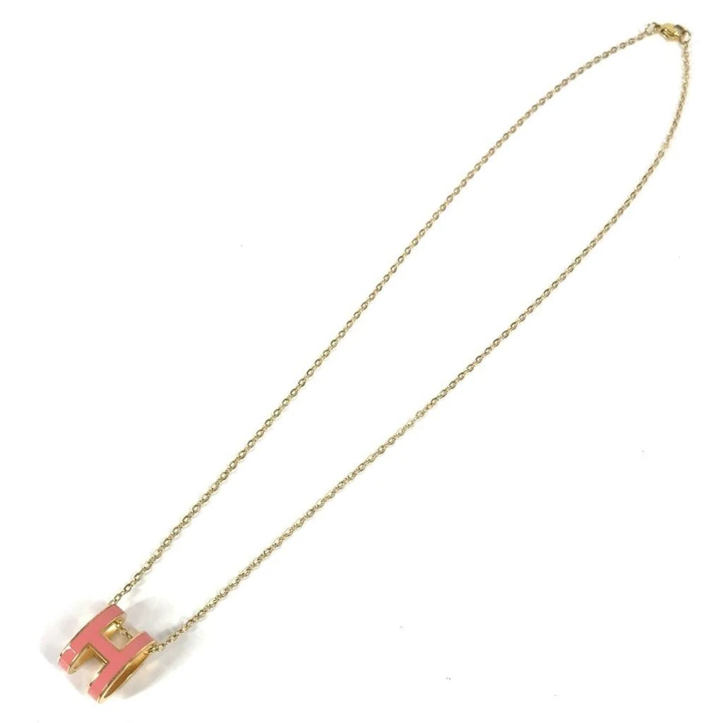 Hermes Cage D
h gold pink Metal Necklace (Pre-Owned) 2