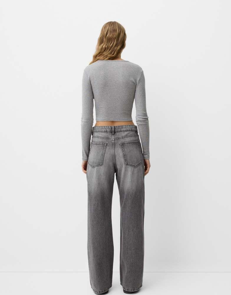 Bershka Bershka baggy jeans in grey