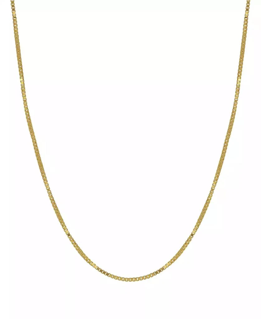 Macy
s Box Link 18" Chain Necklace (0.5mm) in 18k Gold